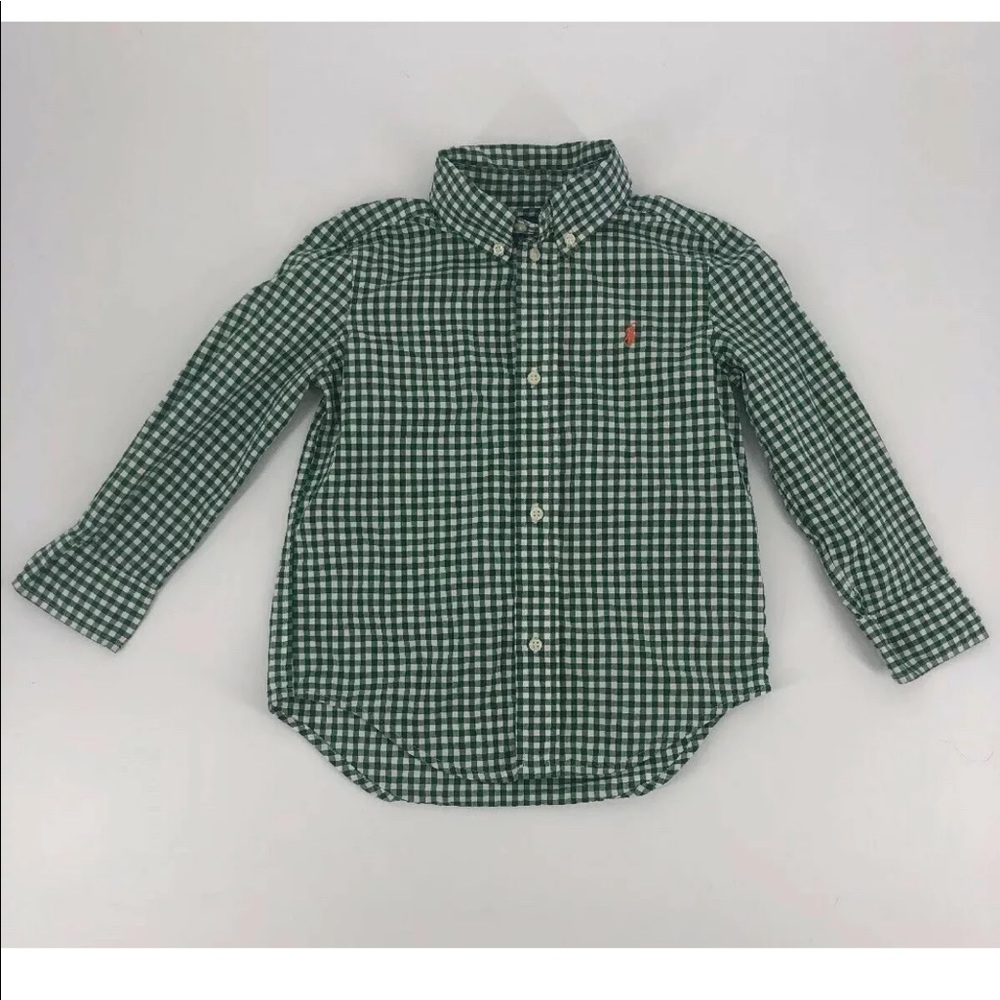 Ralph Lauren Size 3T Button Down Green Plaid